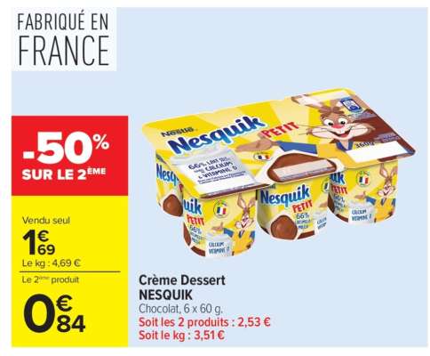 Crème Dessert Nesquik