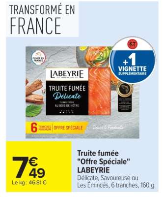 Truite fumée "Offre spéciale" LABEYRIE