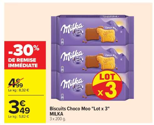 Biscuits Choco Moo «Lot x 3» MILKA