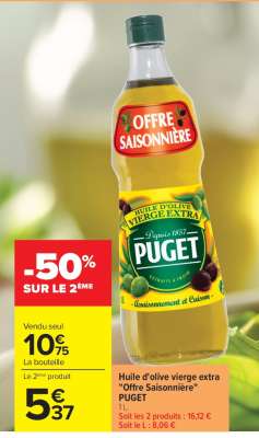 Huile d’olive vierge extra «Offre Saisonnière» PUGET