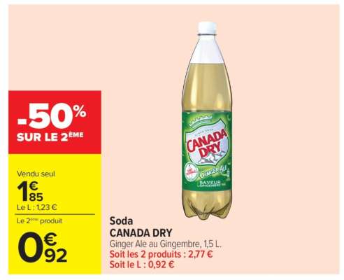 SODA “CANADA DRY”