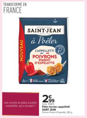 Pâtes farcies cappelletti SAINT JEAN