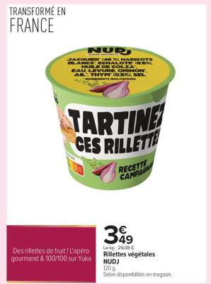 Rillettes végétales NUDJ