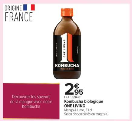 Kombucha biologique ONE LIVING