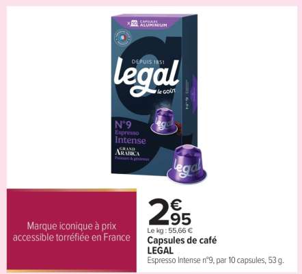 Capsules de café LEGAL