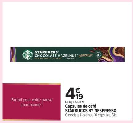 Capsules de café STARBUCKS BY NESPRESSO