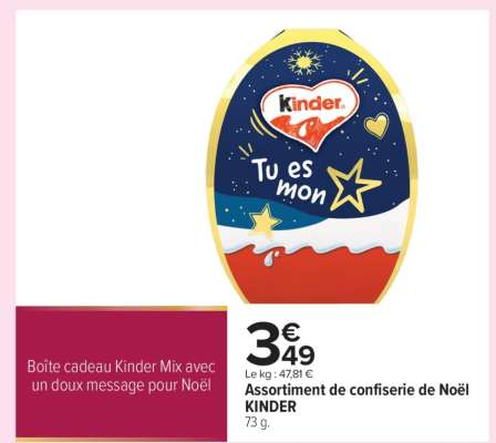 Assortiment de confiserie de Noël KINDER