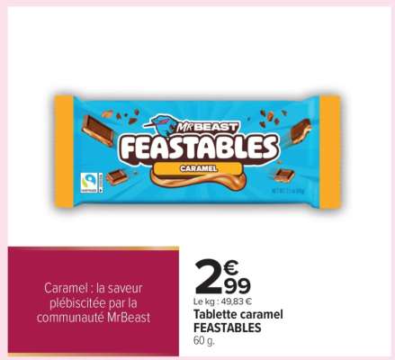 Tablette caramel FEASTABLES