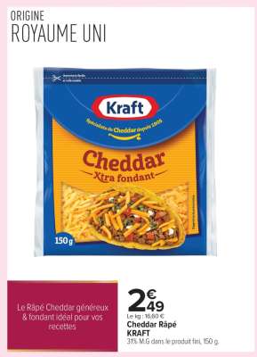 Cheddar Râpé KRAFT