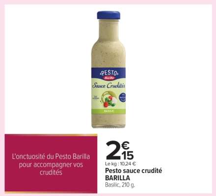 Pesto sauce crudité BARILLA