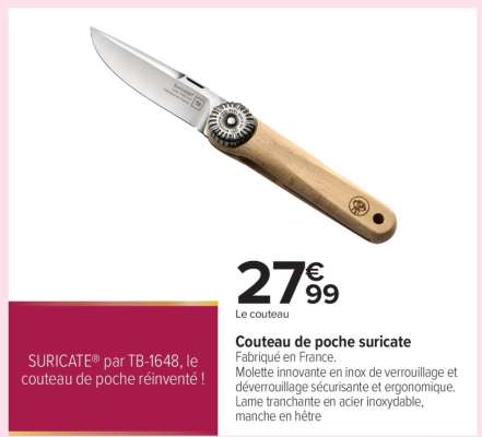 Couteau de poche suricate
