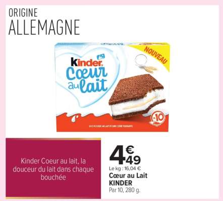 COEUR AU LAIT KINDER