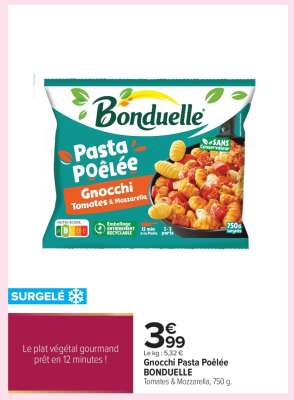 Gnocchi Pasta Poêlée BONDUELLE