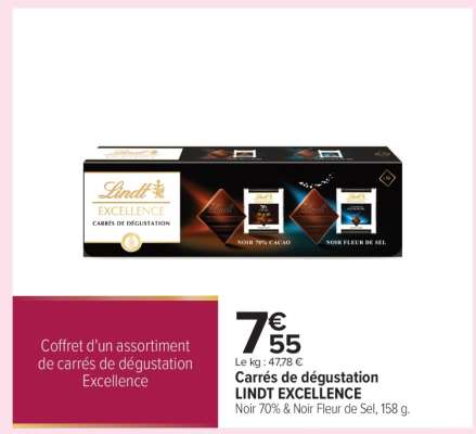 Carrés de dégustation LINDT EXCELLENCE