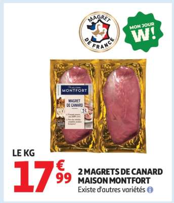 2 Magrets De Canard Maison Montfort