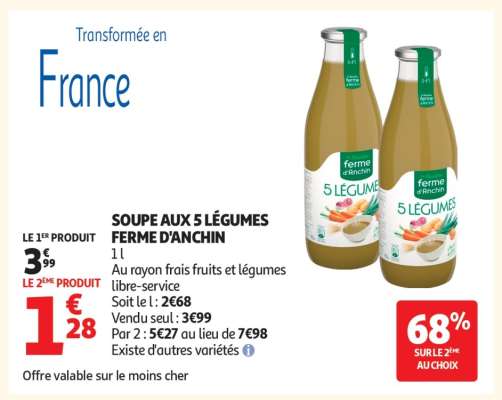 SOUPE AUX 5 LÉGUMES FERME D'ANCHIN