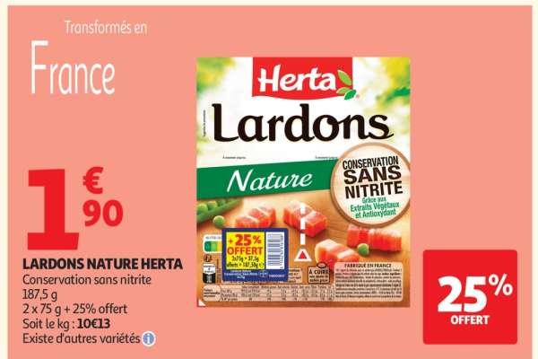 Lardons Nature "Herta"