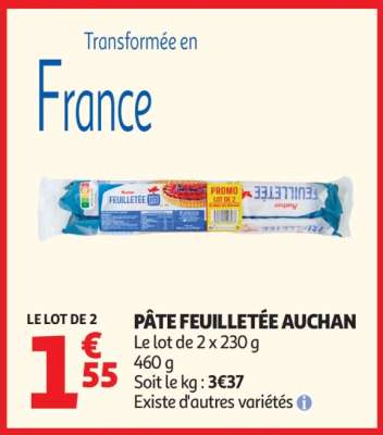 Pâte Feuilletée Auchan