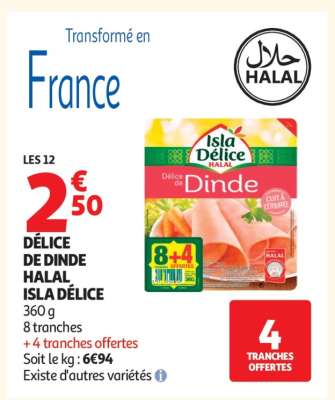 Délice De Dinde Halal Isla Délice