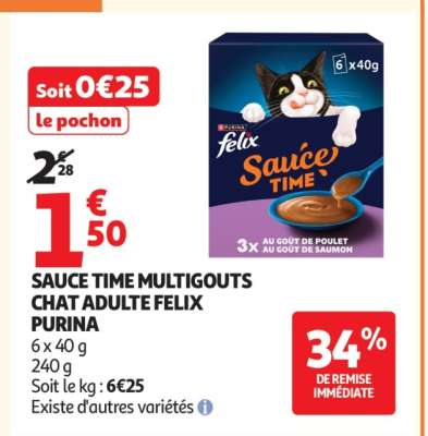 SAUCE TIME MULTIGOUTS CHAT ADULTE FELIX PURINA