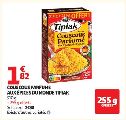 Couscous Parfumé aux Épices du Monde Tipiak