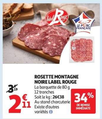ROSETTE MONTAGNE NOIRE LABEL ROUGE