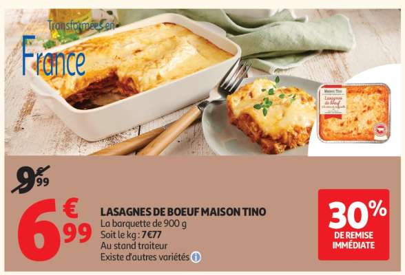 Lasagnes de bœuf MAISON TINO