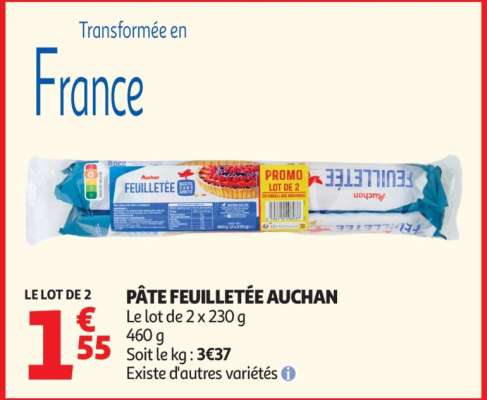 Pâte Feuilletée Auchan