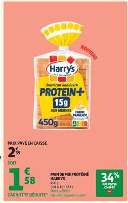 PAIN DE MIE PROTÉINÉ HARRYS