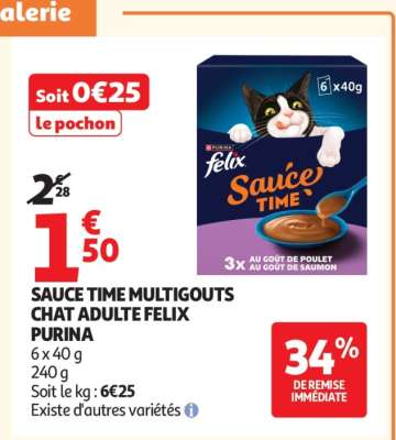 SAUCE TIME MULTIGOUTS CHAT ADULTE FELIX PURINA