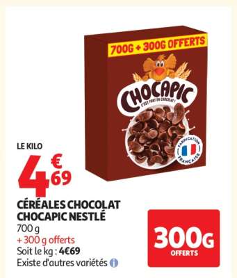 CÉRÉALES CHOCOLAT CHOCAPIC NESTLÉ