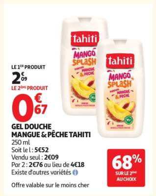 GEL DOUCHE MANGUE PÊCHE TAHITI