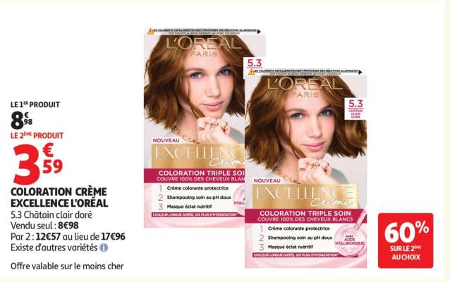 COLORATION CRÈME EXCELLENCE L'ORÉAL