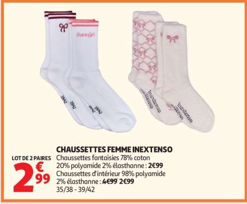 Chaussettes Femme Inextenso