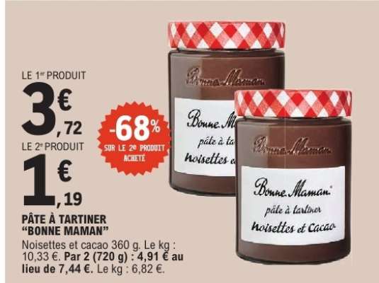 Pâte à tartiner "Bonne Maman"