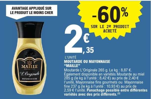 MOUTARDE OU MAYONNAISE 'MAILLE'