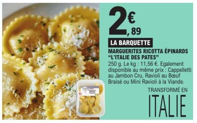 LA BARQUETTE MARGUERITES RICOTTA ÉPINARDS