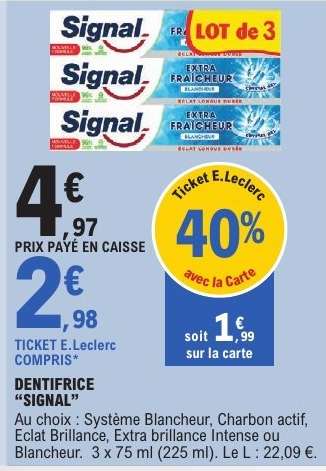 Dentifrice Signal
