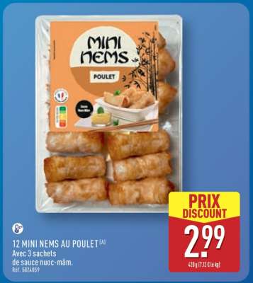 12 mini nems au poulet