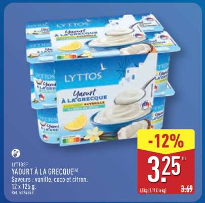 LYTTOS YAOURT À LA GRECQUE