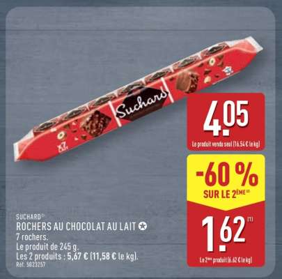 SUCHARD ROCHERS AU CHOCOLAT AU LAIT