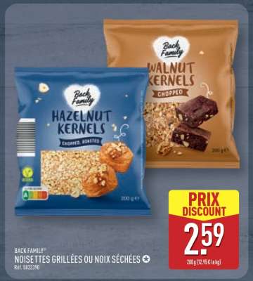 BACK FAMILY® NOISETTES GRILLÉES OU NOIX SÉCHÉES