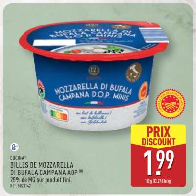 Cucina Billes de Mozzarella di Bufala Campana AOP
