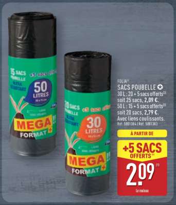 Folia Sacs Poubelle 30L