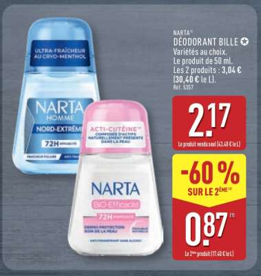 NARTA Déodorant bille