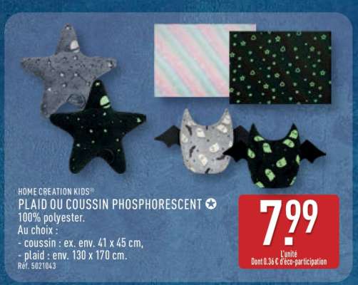 Plaid ou Coussin Phosphorescent