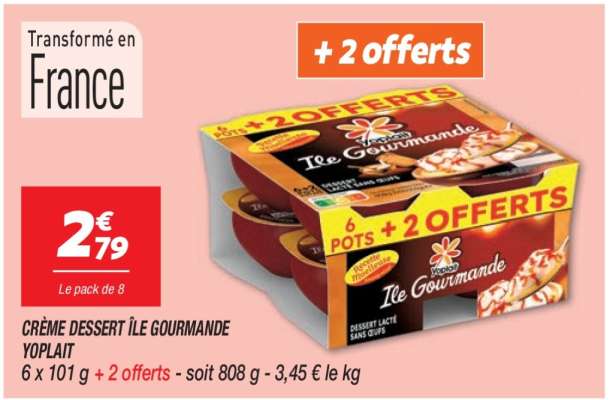 CRÈME DESSERT ÎLE GOURMANDE YOPLAIT