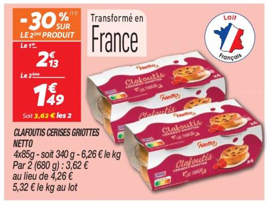 Clafoutis Cerises Griottes Netto