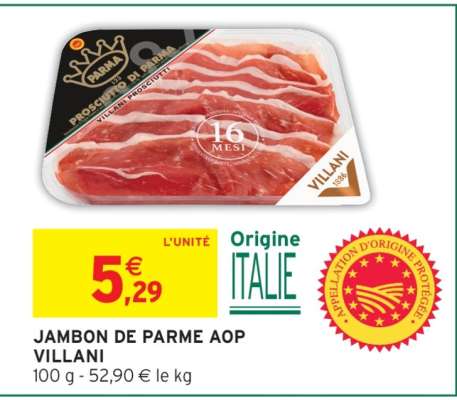 Jambon de Parme AOP Villani