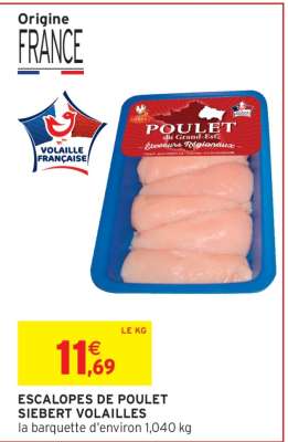ESCALOPES DE POULET SIEBERT VOLAILLES